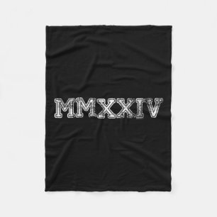 Of 2024 Mmxxiv Graduation Spirit Vintage Senior 20 Fleece Blanket