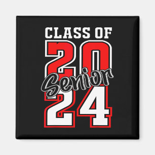 Of 2024 Senior 24 Shirt High School Graduation Par Magnet