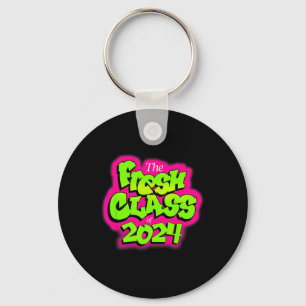 Of 2024 Senior Fresh 90s Retro Tv Style Graduation Key Ring