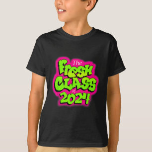 Of 2024 Senior Fresh 90s Retro Tv Style Graduation T-Shirt