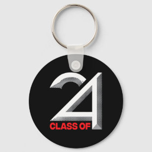 Of 2024 Shirt Graduation Senior High School Colleg Key Ring