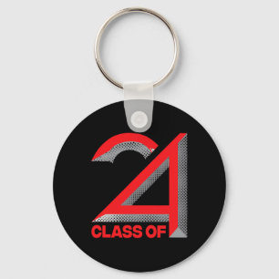 Of 2024 Shirt Graduation Senior High School Colleg Key Ring