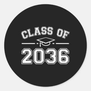 Of 2036 Grow With Me First Day Kindergarten Gradua Classic Round Sticker