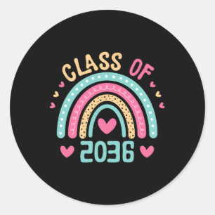 Of 2036 Grow With Me First Day Of School Graduatio Classic Round Sticker
