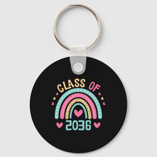Of 2036 Grow With Me First Day Of School Graduatio Key Ring (Front)
