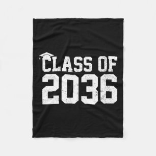 Of 2036 Grow With Me Graduation First Day Of Schoo Fleece Blanket