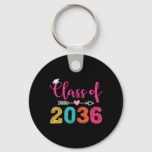Of 2036 Grow With Me Graduation  Key Ring (Front)