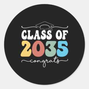 Of 2036 Kindergarten First Day Graduation Grow Wit Classic Round Sticker