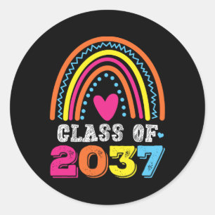 Of 2037 Kindergarten Pre-k Grow With Me Graduation Classic Round Sticker