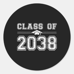 Of 2038 Grow With Me Graduate 2038 First Day Of Sc Classic Round Sticker
