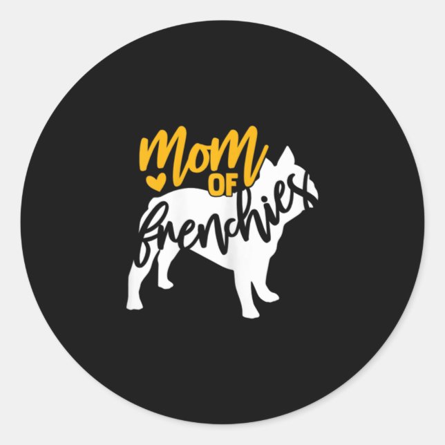Of A French Bulldog  Classic Round Sticker (Front)