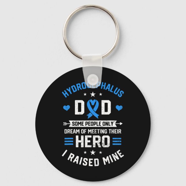 Of A Hydrocephalus Warrior Survivor Awareness Fami Key Ring (Front)