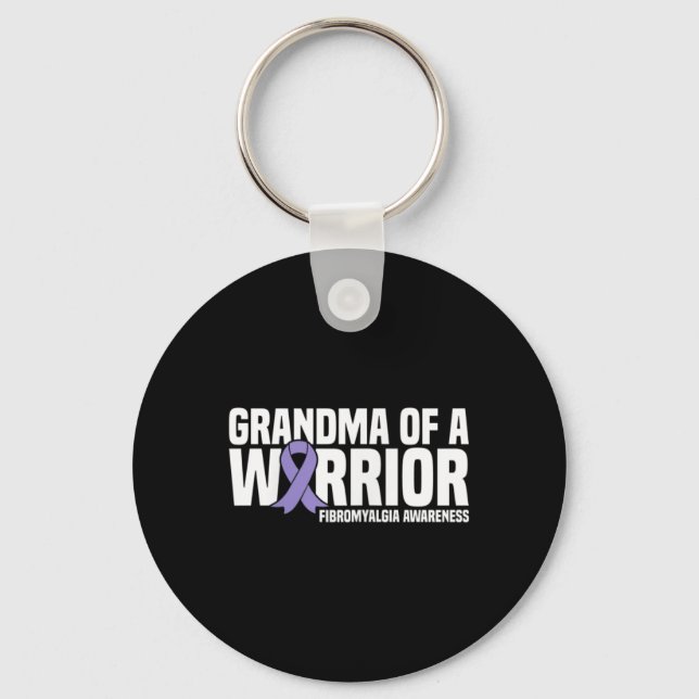 Of A Warrior Fibromyalgia Awareness  Key Ring (Front)