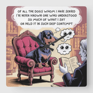 Of All The Dogs Square Wall Clock