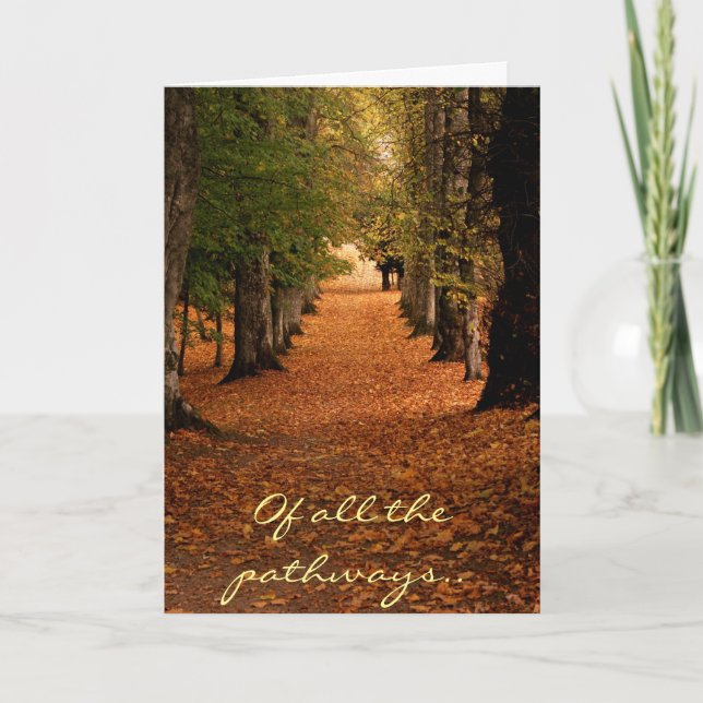 Of all the pathways thank you card (Front)