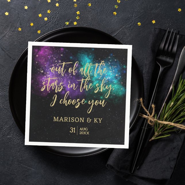 Of all the stars in the sky I choose you wedding N Napkin (Creator Uploaded)