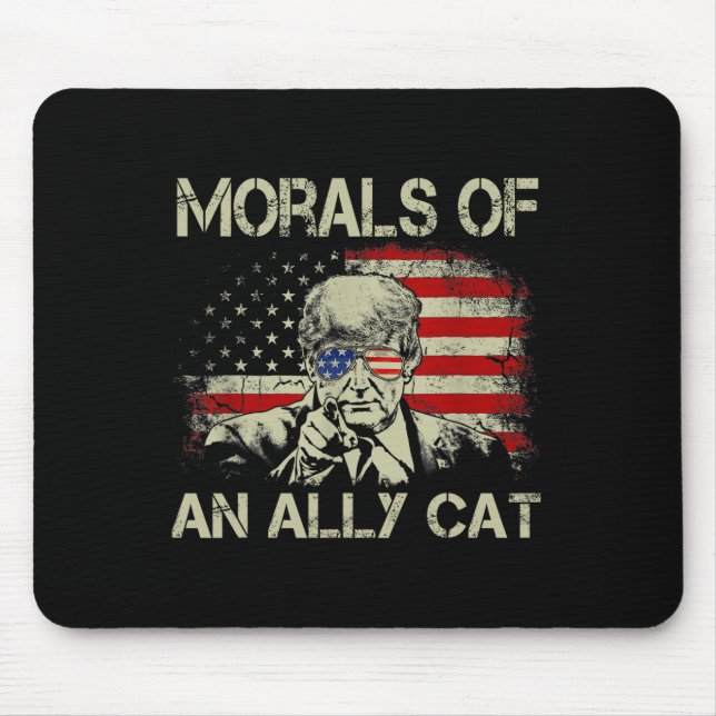 Of An Ally Cat Funny Trump 2024  Mouse Mat (Front)