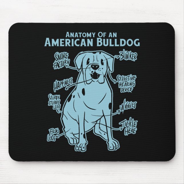 Of An American Bulldog  Mouse Mat (Front)