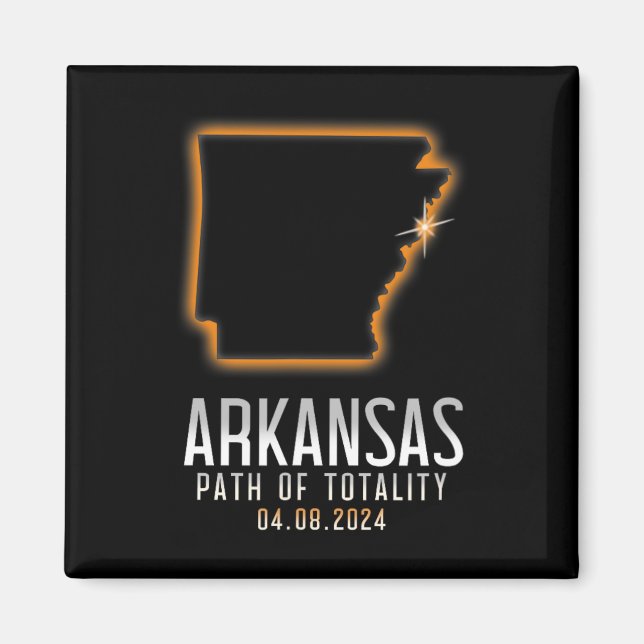 Of Arkansas Path Of Totality 4.8.24 Total Solar Ec Magnet (Front)
