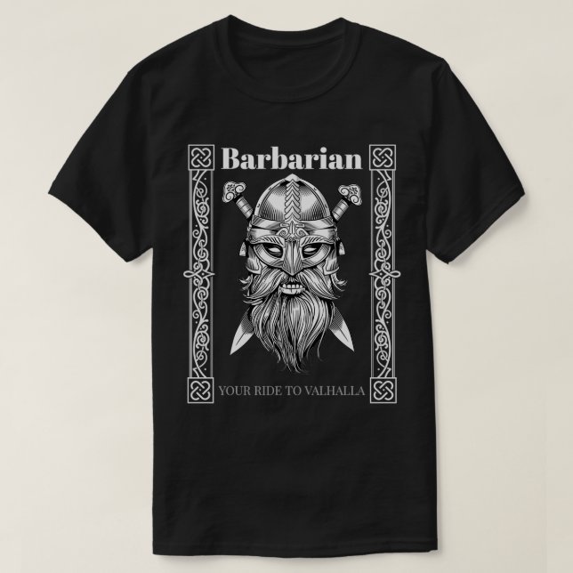 of Barbarian Viking T-Shirt (Design Front)