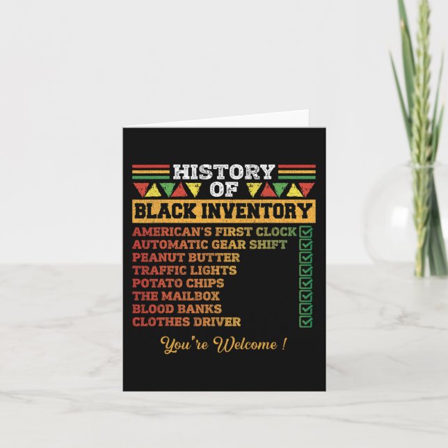 Of Black Inventors Black Educators History Month  Card (Front)