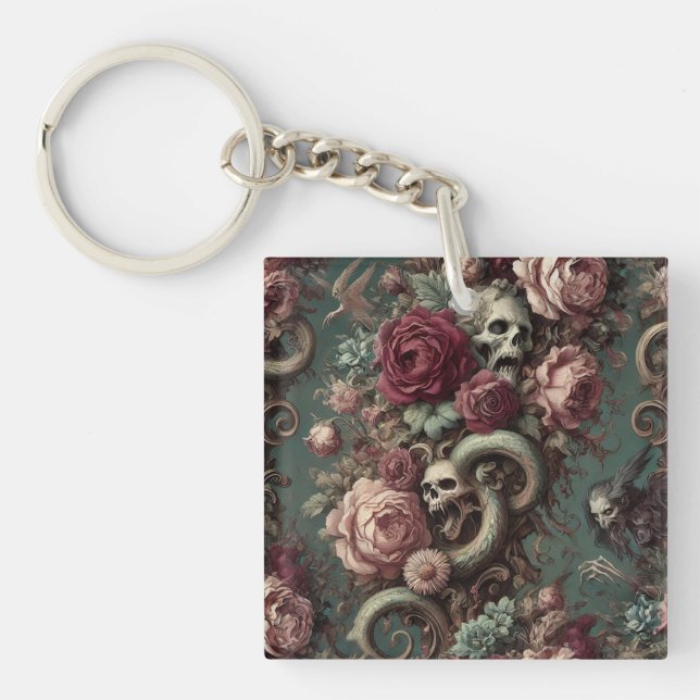 Of Bone & Vine – Gothic Victorian  Key Ring (Front)
