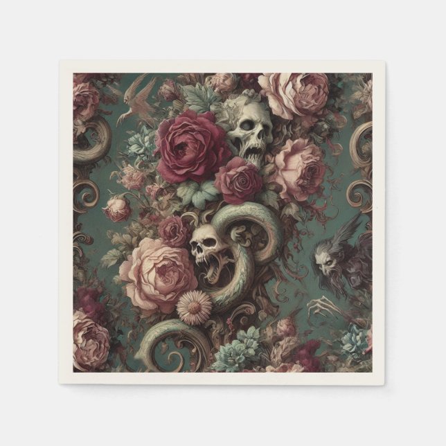 Of Bone & Vine – Gothic Victorian  Napkin (Front)
