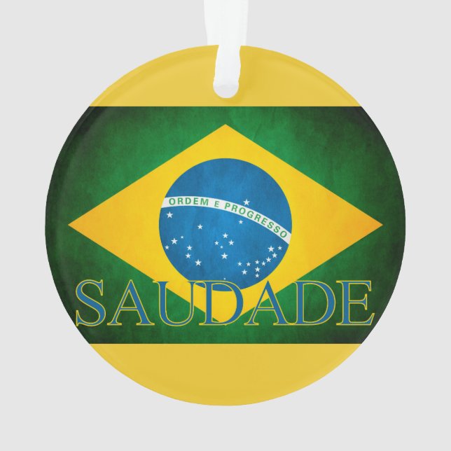 Of Brazil Homesickness of the flag Ornament (Back)
