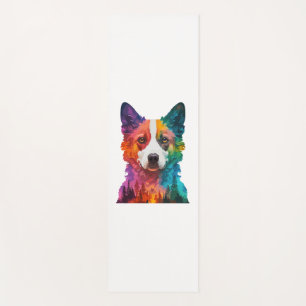 of Colourful dog Yoga Mat