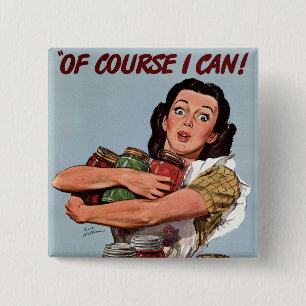 "Of Course I Can!" 15 Cm Square Badge