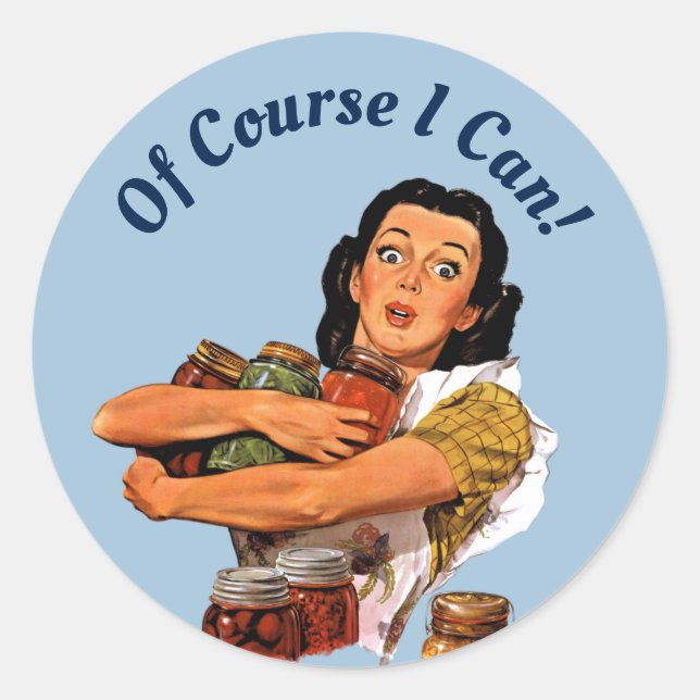 Of Course I Can Classic Round Sticker (Front)
