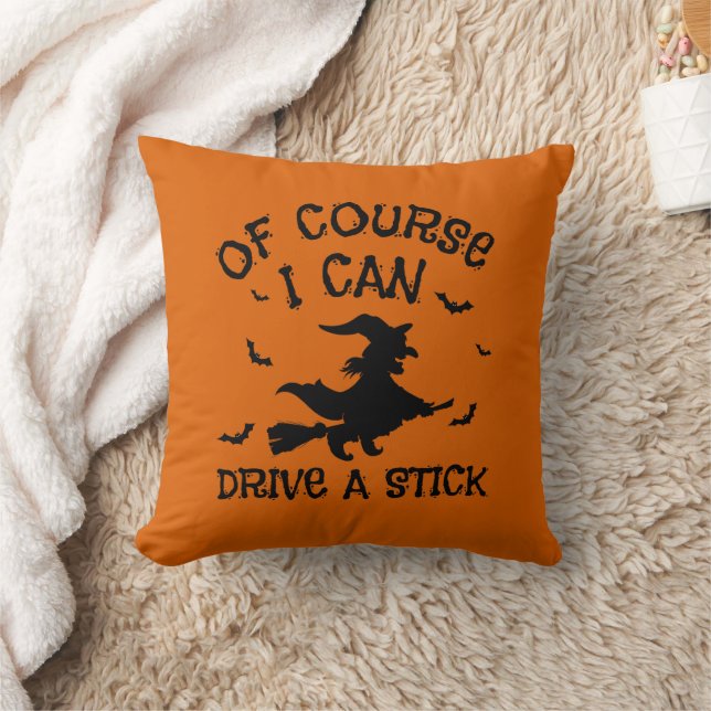 Of Course I Can Drive A Stick Halloween  Cushion (Blanket)