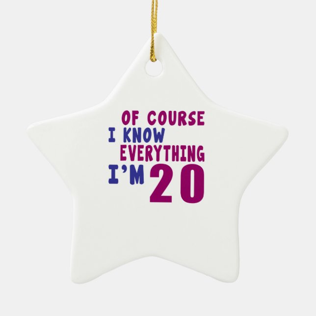 Of Course I Know Everything I Am 20 Ceramic Tree Decoration (Front)