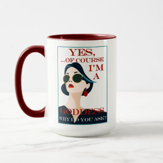 Of Course I'm a Goddess Retro Vintage Gay Pride  Mug