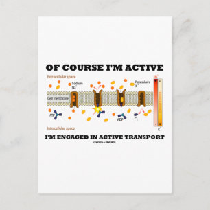 Of Course I'm Active I'm Engaged Active Transport Announcement Postcard