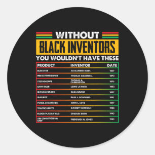Of Forgotten Black Inventors Black History Month  Classic Round Sticker