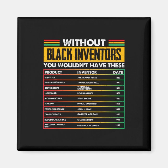 Of Forgotten Black Inventors Black History Month  Magnet (Front)