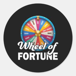 Of Fortune Clothes Fathers Day Wheel Of Fortune Da Classic Round Sticker