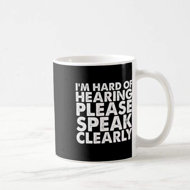 Of Hearing Deaf Hearing Impaired Asl Sign Language Coffee Mug (Right)