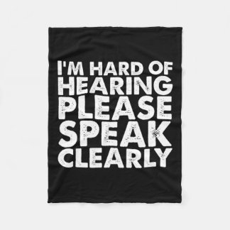 Of Hearing Deaf Hearing Impaired Asl Sign Language Fleece Blanket