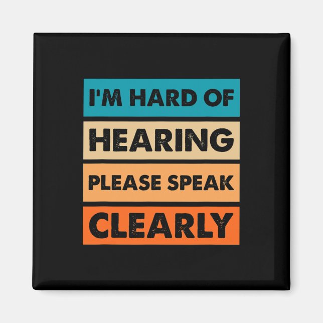 Of Hearing Deaf Hearing Impaired Asl Sign Language Magnet (Front)