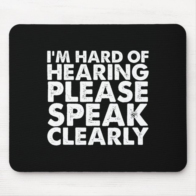 Of Hearing Deaf Hearing Impaired Asl Sign Language Mouse Mat (Front)