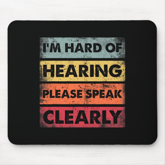 Of Hearing Deaf Hearing Impaired Asl Sign Language Mouse Mat (Front)