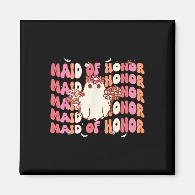 Of Honour Ghost Halloween Spooky Bachelorette  Magnet (Front)