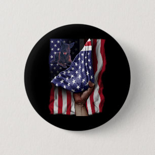 Of Independence Us Flag Dutch Shepherd 6 Cm Round Badge