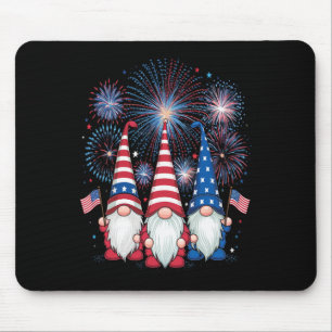 Of July 2024 Patriotic Gnomes Funny American Usa 1 Mouse Mat
