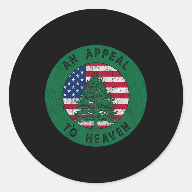 Of July An Appeal To Heaven Flag Pine Tree Flag  Classic Round Sticker (Front)