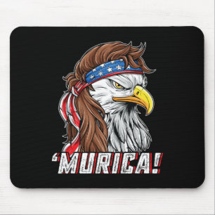 Of July Bald Eagle Mullet Murica Usa Usa Merica Mouse Mat
