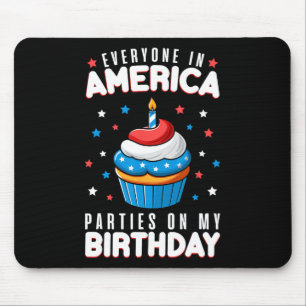 Of July Birthday Party Boy Girl Fourth Of July Bda Mouse Mat