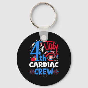 Of July Cardiac Crew Cardiac Nurse Happy 4th Of Ju Key Ring